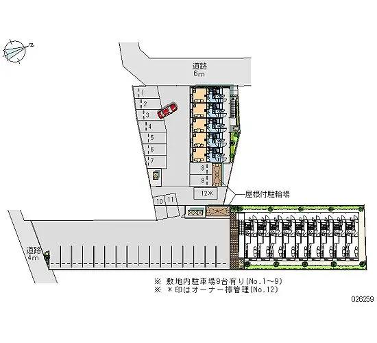 ★手数料０円★岡山市中区今在家　月極駐車場（LP）